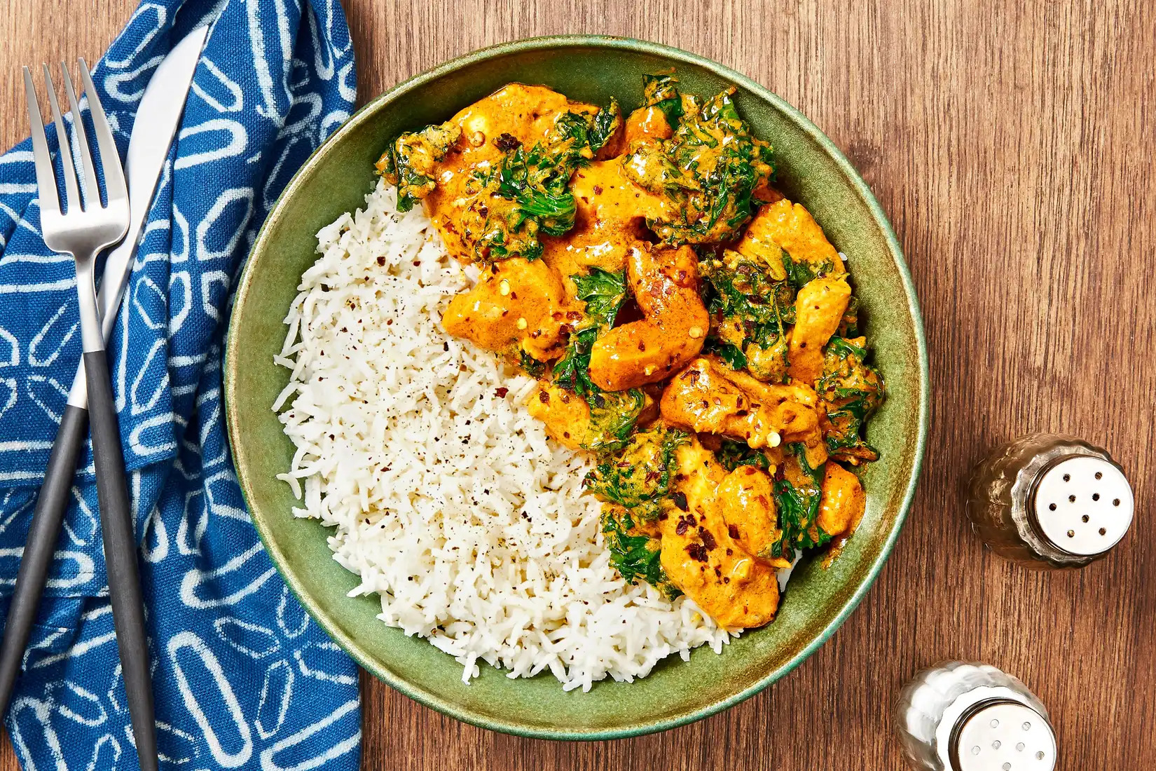 Coconut Chicken Curry with Kale over Basmati Rice - Bermy Recipe Box